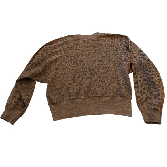 Ocean Drive Women's Crewneck Oversized Hacci Sweatshirt Cheetah Print Size Large - Picture 3 of 12